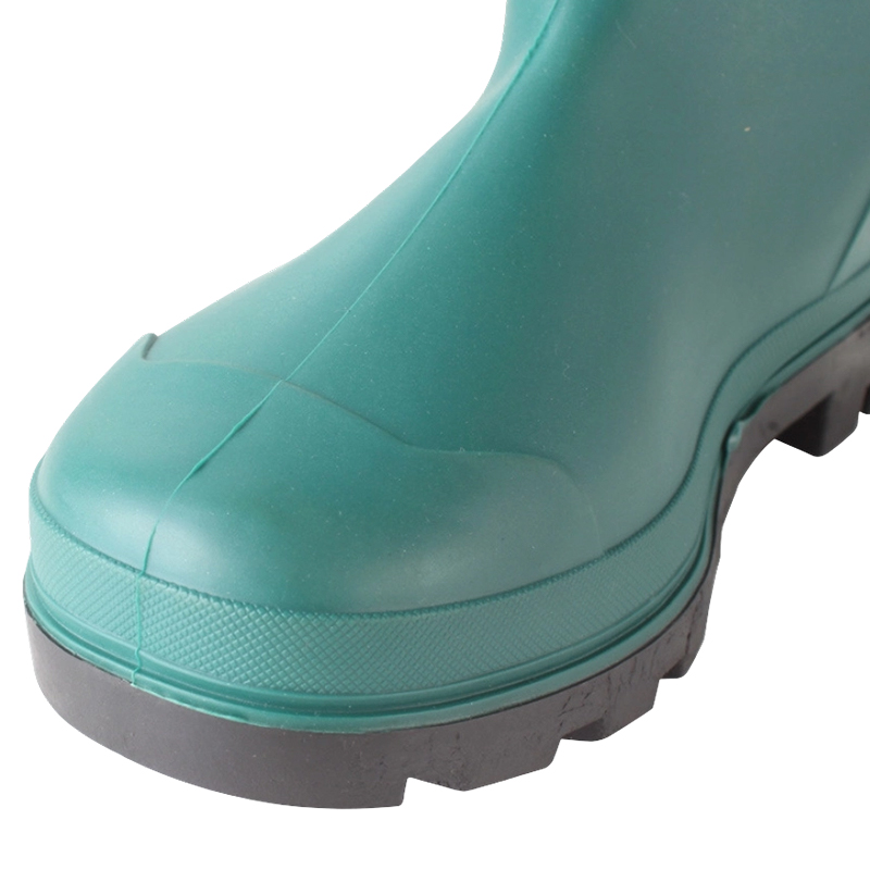 Botas de chuva industriais verdes foscas em PVC