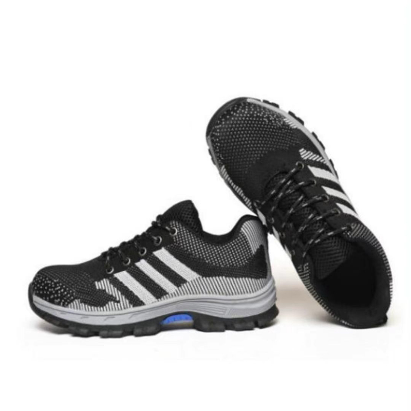 Sapatos de segurança com biqueira de aço não tecido respirável Sapatos de segurança com biqueira de aço não tecido respirável