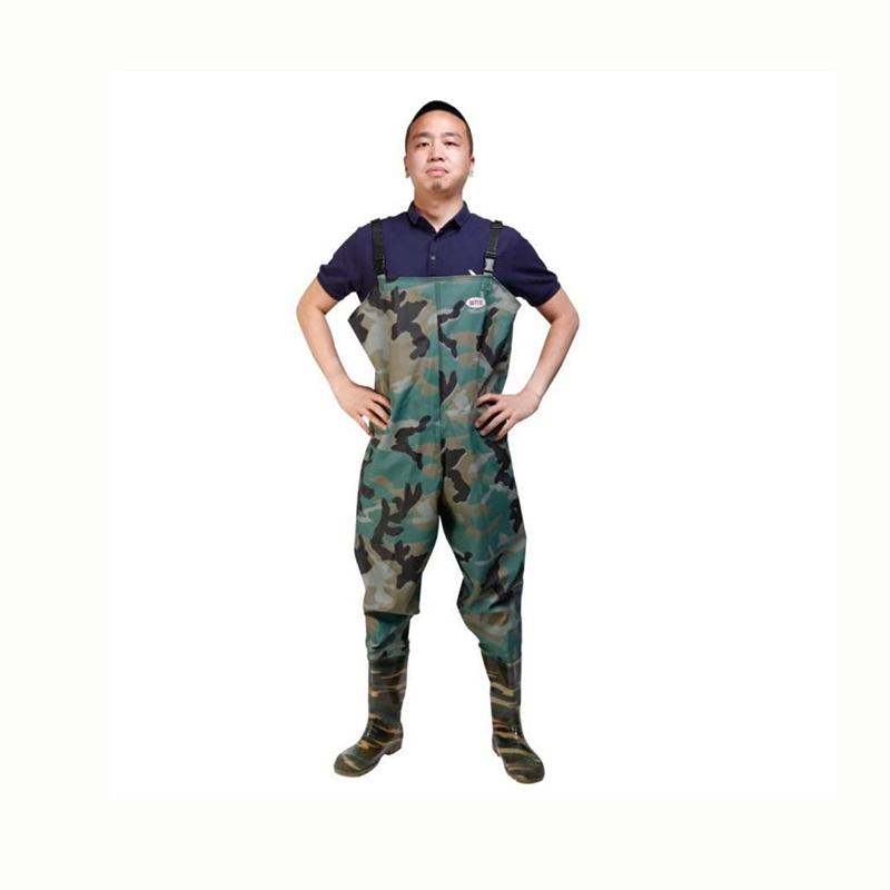 Waders de peito de lona de PVC para serviços pesados