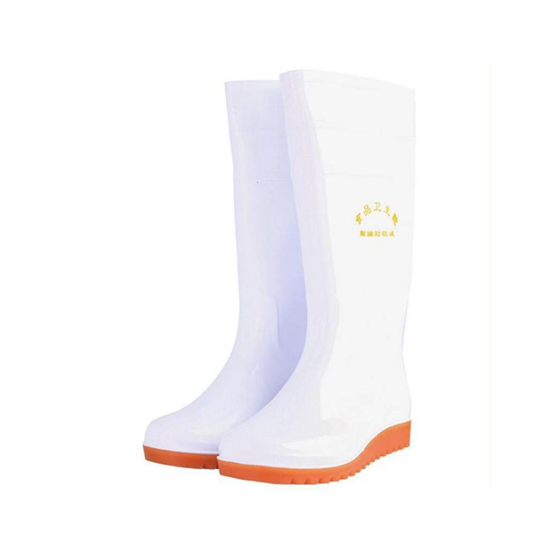 Botas de chuva em PVC branco de qualidade alimentar Botas de chuva em PVC branco de qualidade alimentar