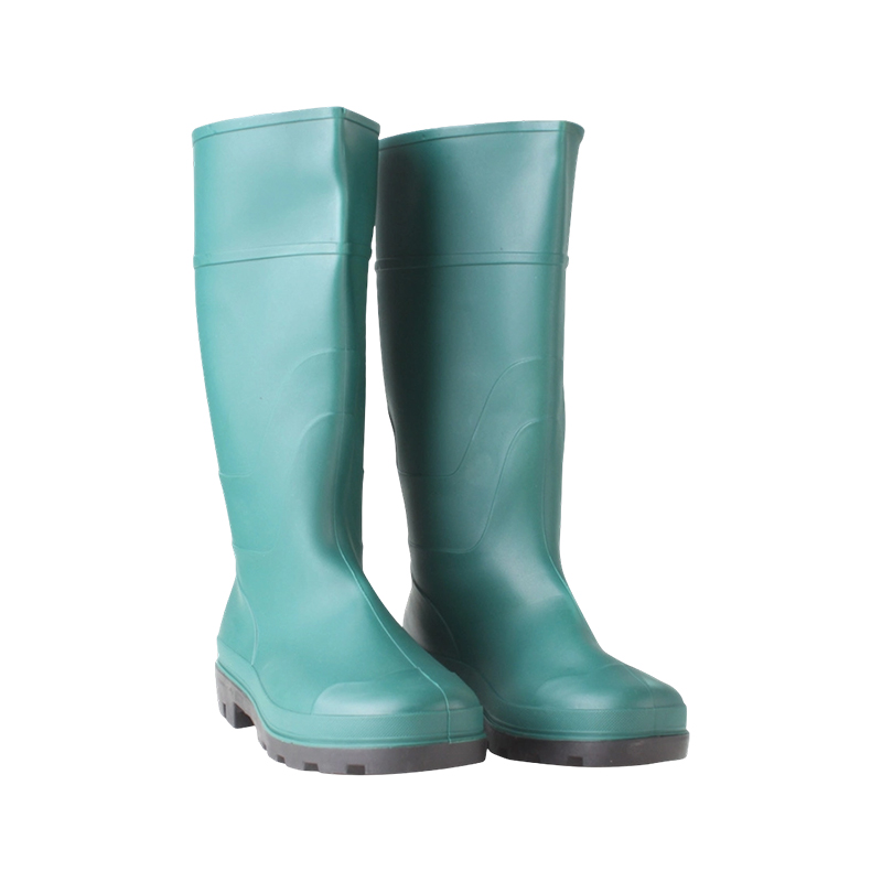 Botas de chuva industriais verdes foscas em PVC Botas de chuva industriais verdes foscas em PVC
