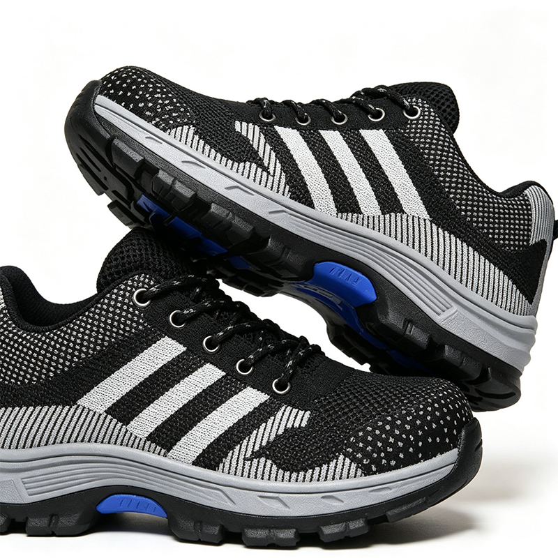 Sapatos de segurança com biqueira de aço não tecido respirável