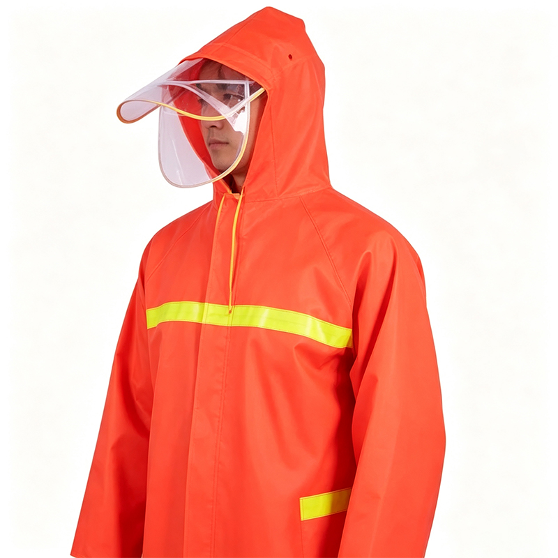 Capa de chuva estilo casaco longo soldado sem costura