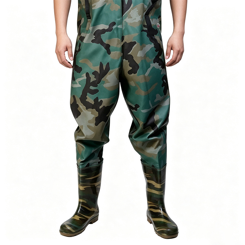 Waders de peito de lona de PVC para serviços pesados