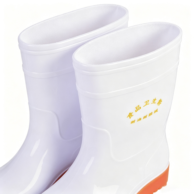 Botas de chuva em PVC branco de qualidade alimentar
