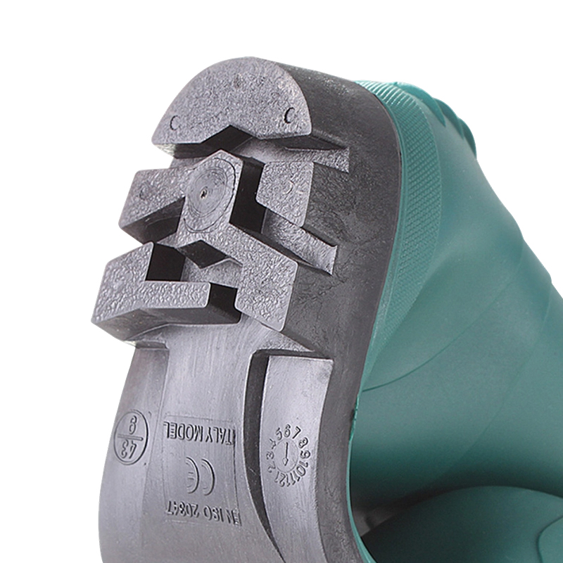 Botas de chuva industriais verdes foscas em PVC