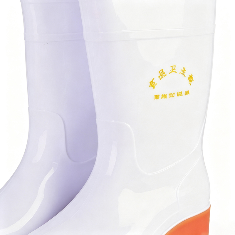 Botas de chuva em PVC branco de qualidade alimentar