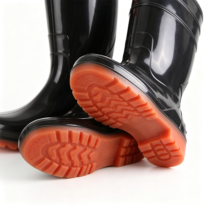 Botas de chuva de PVC moldadas por injeção resistentes a produtos químicos