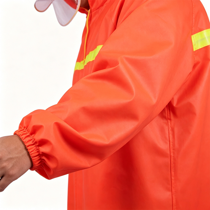 Capa de chuva estilo casaco longo soldado sem costura