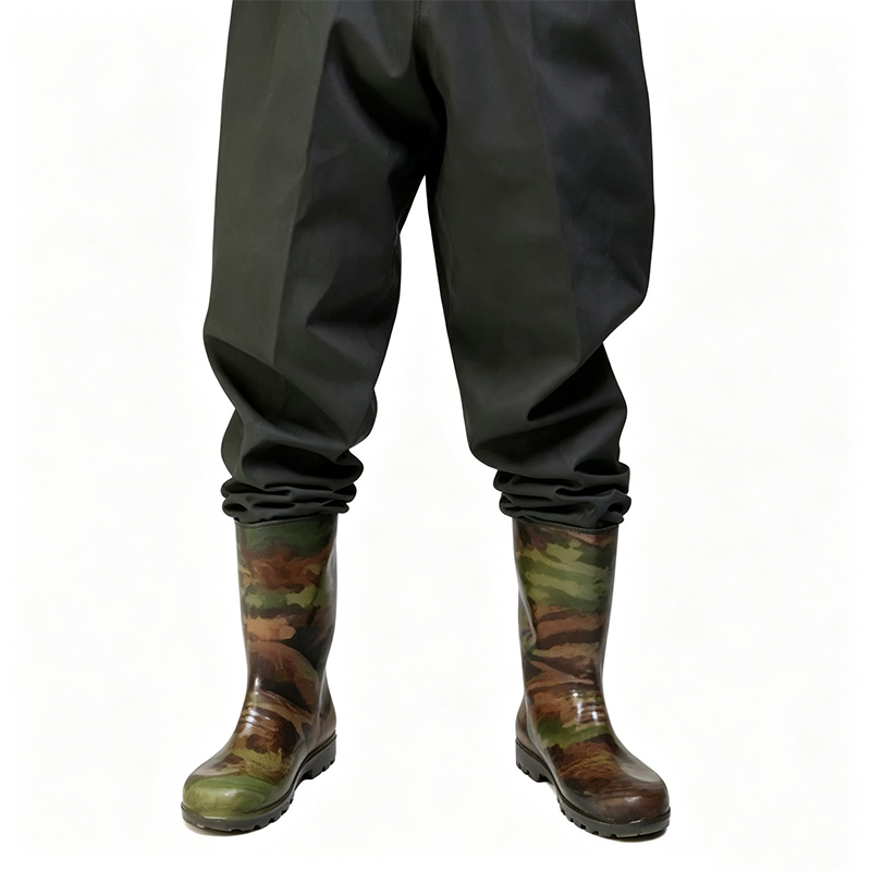 Waders de peito de lona de PVC para serviços pesados